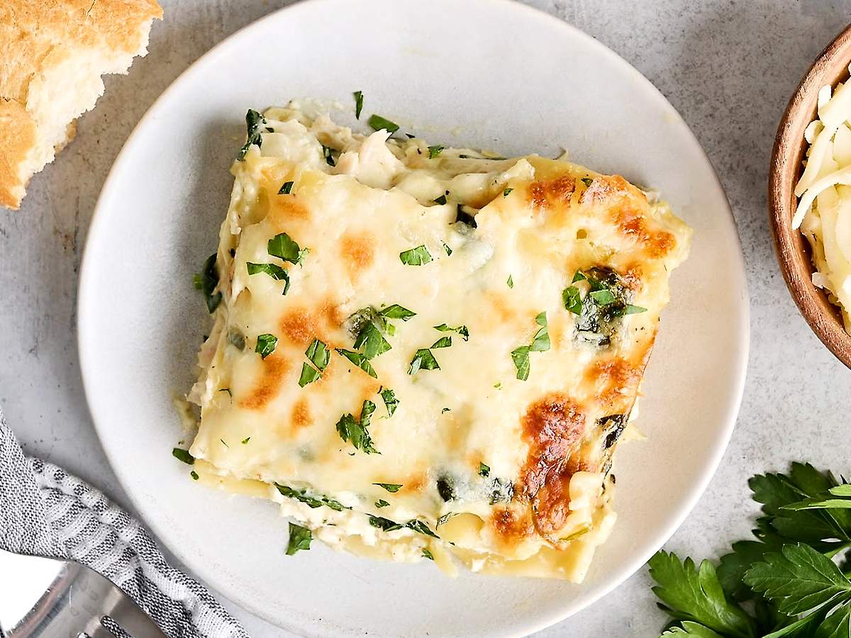 lasanha de frango ao molho branco